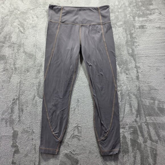 Athleta Leggings Womens Medium Gray High Rise Workout Yoga Pants Nylon Spandex - Picture 1 of 10